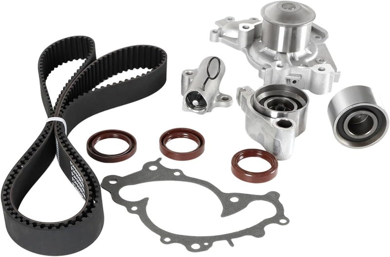 Autodevil Timing Belt Kit Water Pump 3.0L 3.3L Fit for Camry 2001-2006 for Highlander 2001-2007 ES300 2002-2006, 3.3L for Sienna 2004-2006 Solara 2004-2008 RX330 2004-2006 with Tensioner Upper Bearing - Image 1